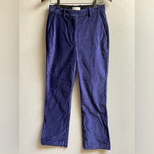 Aritzia BABATON Braden Purple Velvet High Waisted  Flared Pants Size 6